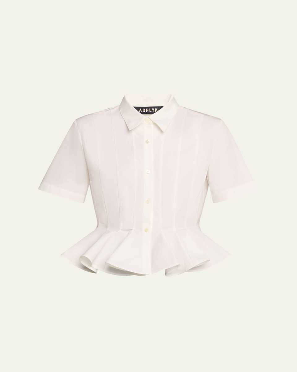 Lulu Half-Sleeve Peplum Blous